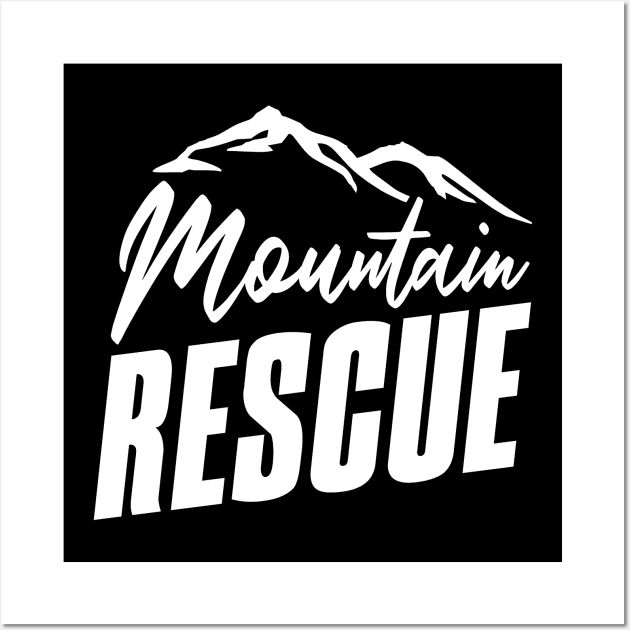 Ski Patrol Rescue Mountain Rescuer Rescuing Team Wall Art by dr3shirts